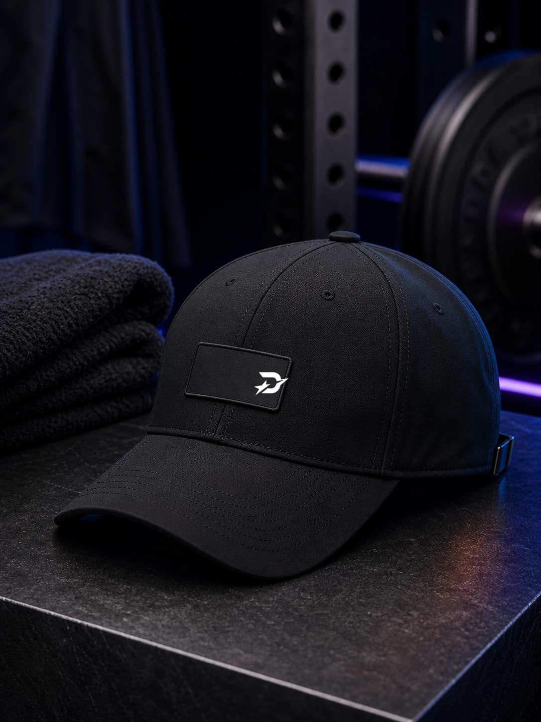 Draxstar D-Star Cap black athletic cap product photo.